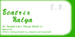 beatrix malya business card
